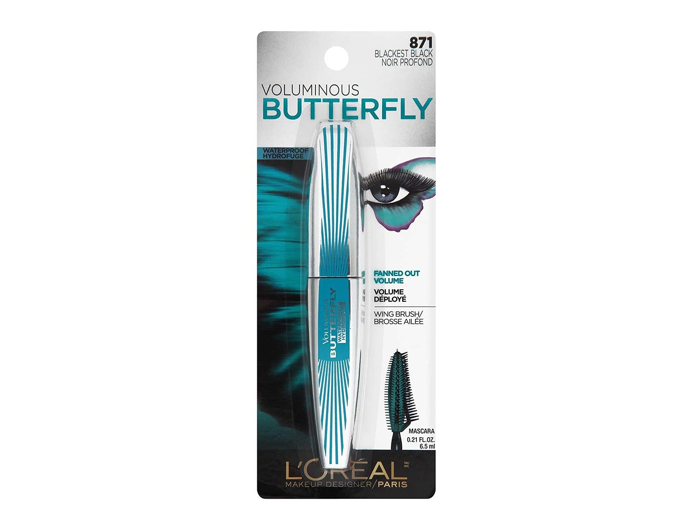 MASCARA VOLUMINOUS 871.jpg MASCARA BUTTERFLY BLACKEST BLACK 871 - Imagen 1