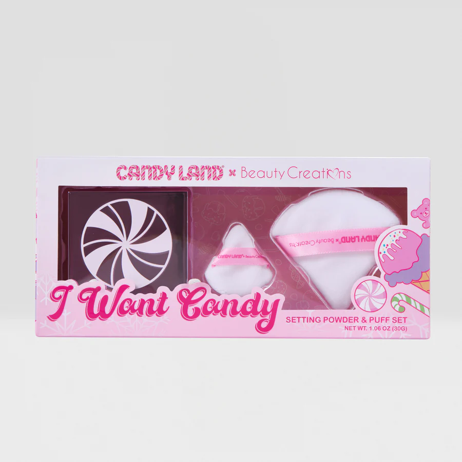 CANDY LAND X BEAUTY CREATIONS I WANT CANDY LOOSE POWDER & PUFF SET - Imagen 1